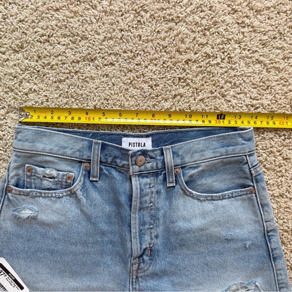 NWT Pistola Light Blue Frayed Hem Jean Shorts 25 - Picture 4 of 8
